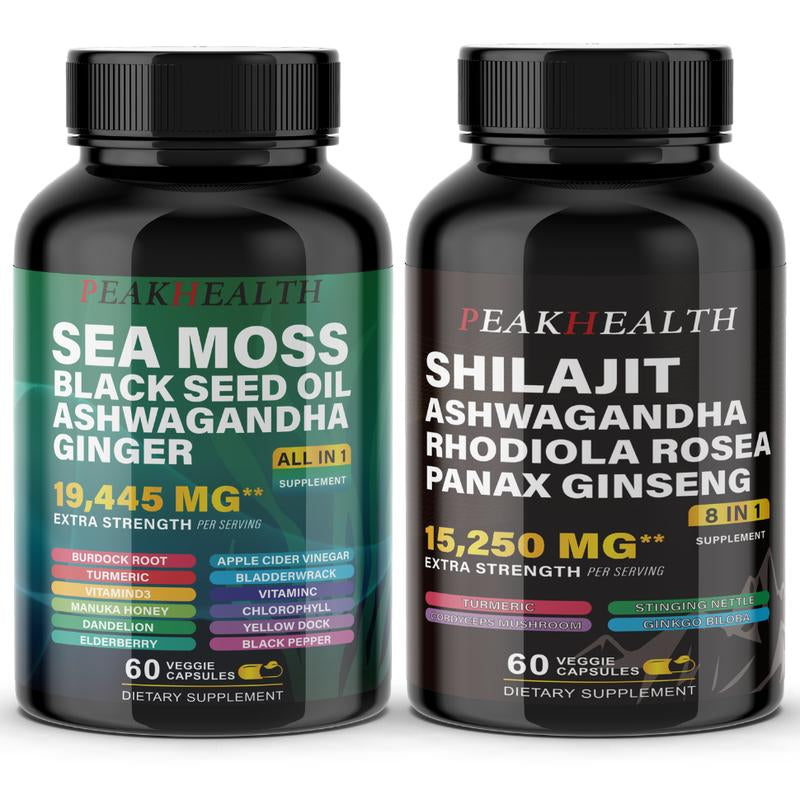 Sea Moss & Shilajit Vitality Bundle 60 Capsules