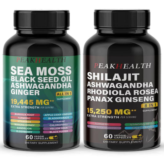 Sea Moss & Shilajit Vitality Bundle 60 Capsules