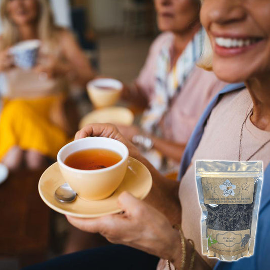 Green Tea and Elderberry Herbal Tea LooseLeaf Wellness Blend